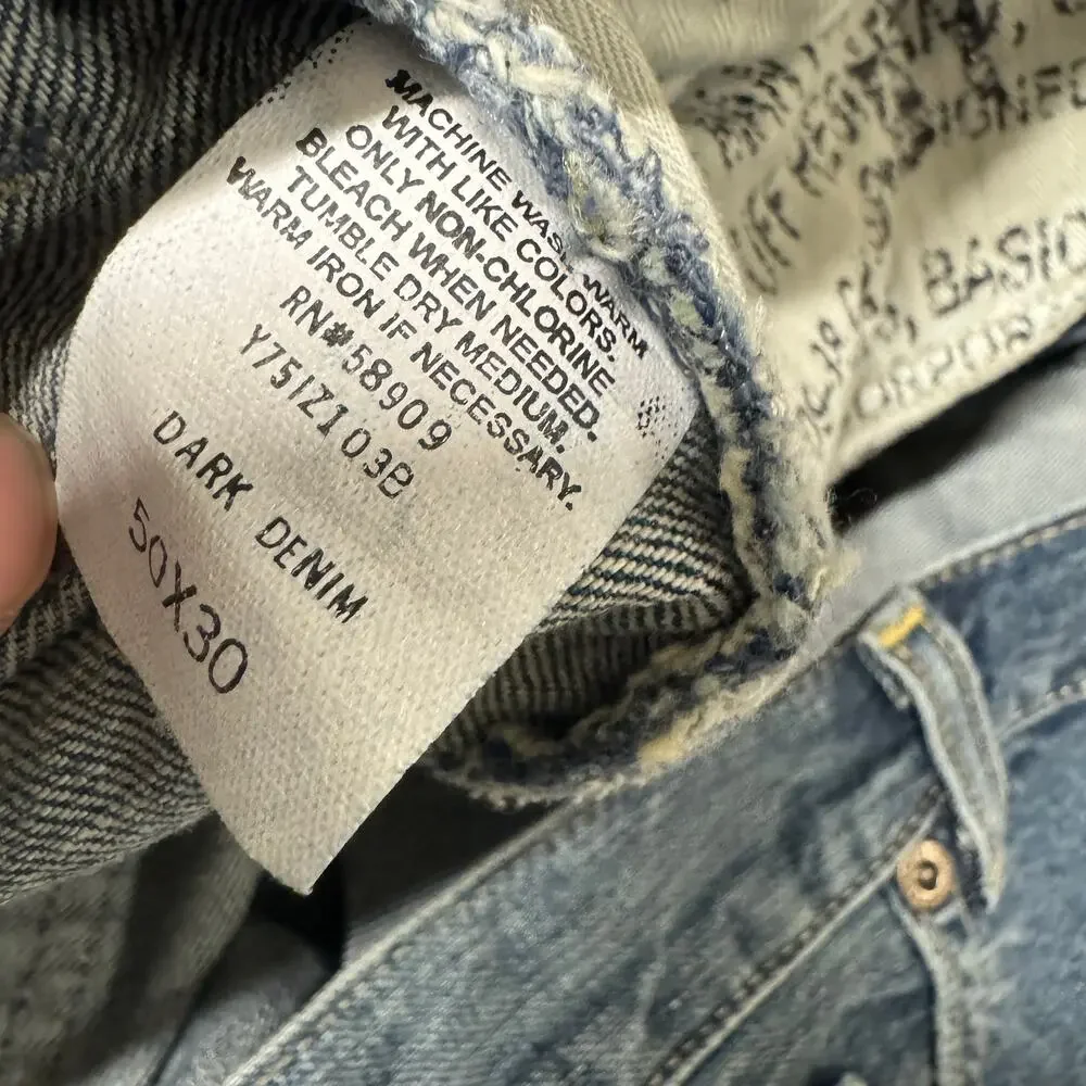 Cremieux Jeans Relaxed Fit Big Man Blue Denim Mens 50x30 ACTUAL‎ NEW